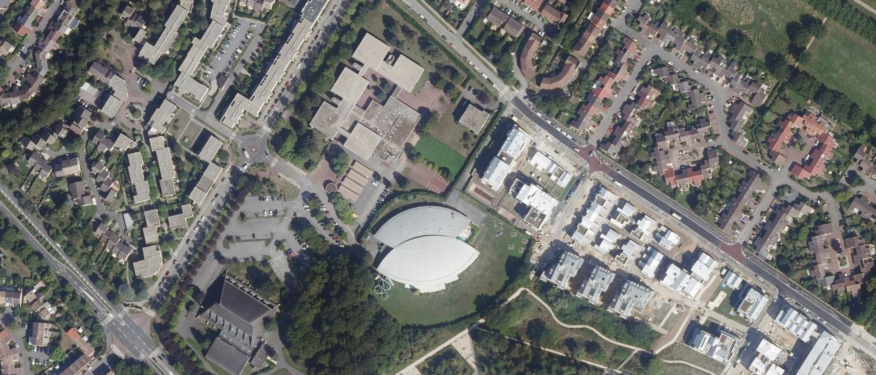 Vue aérienne de Lycée Descartes