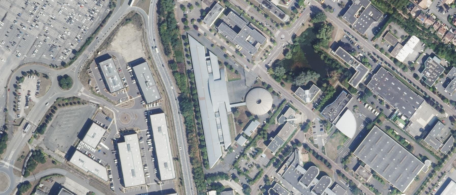 Vue aérienne de Lycée Charles De Gaulle