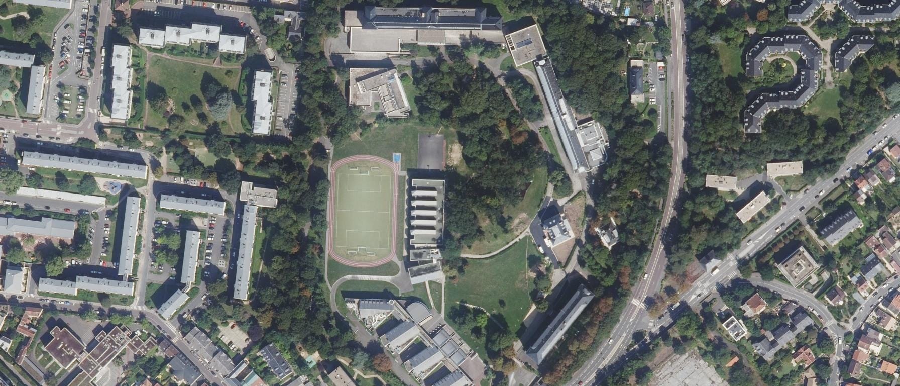 Vue aérienne de Unité de Formation et de Recherche de Sciences de l' Université de Versailles Saint Quentin en Yvelines