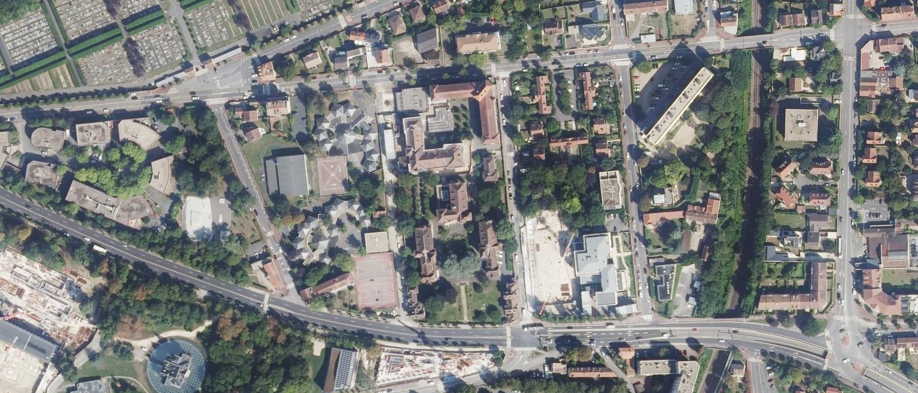 Vue aérienne de Sciences Po Saint-Germain-en-Laye – Institut d'études politiques (78)