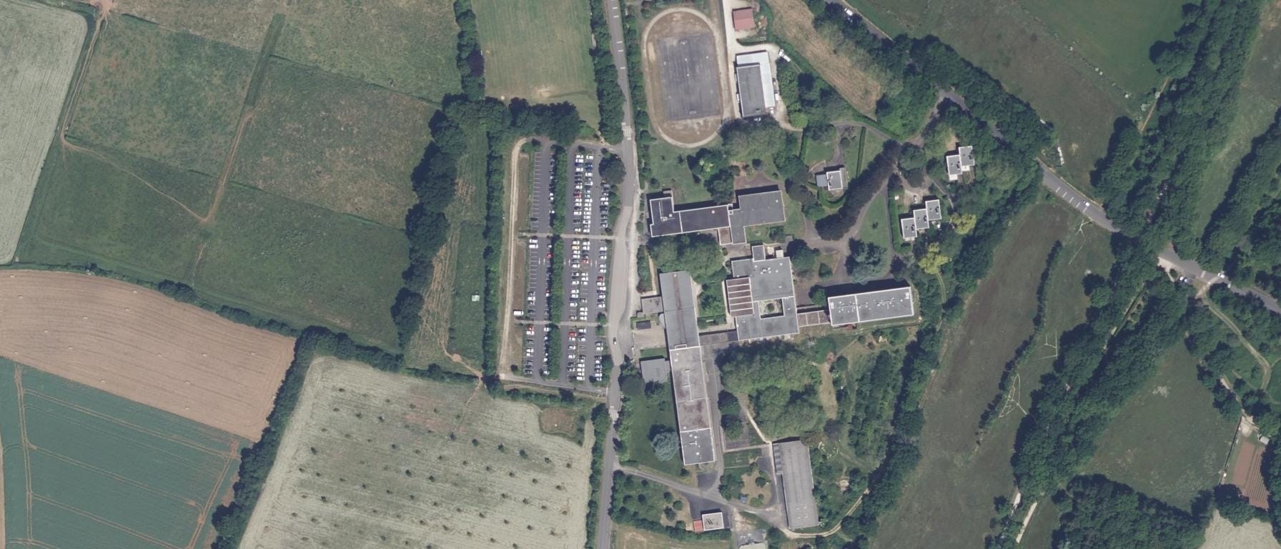 Vue aérienne de Lycée Enseignement Général Technologique Agricole Jacques Bujault