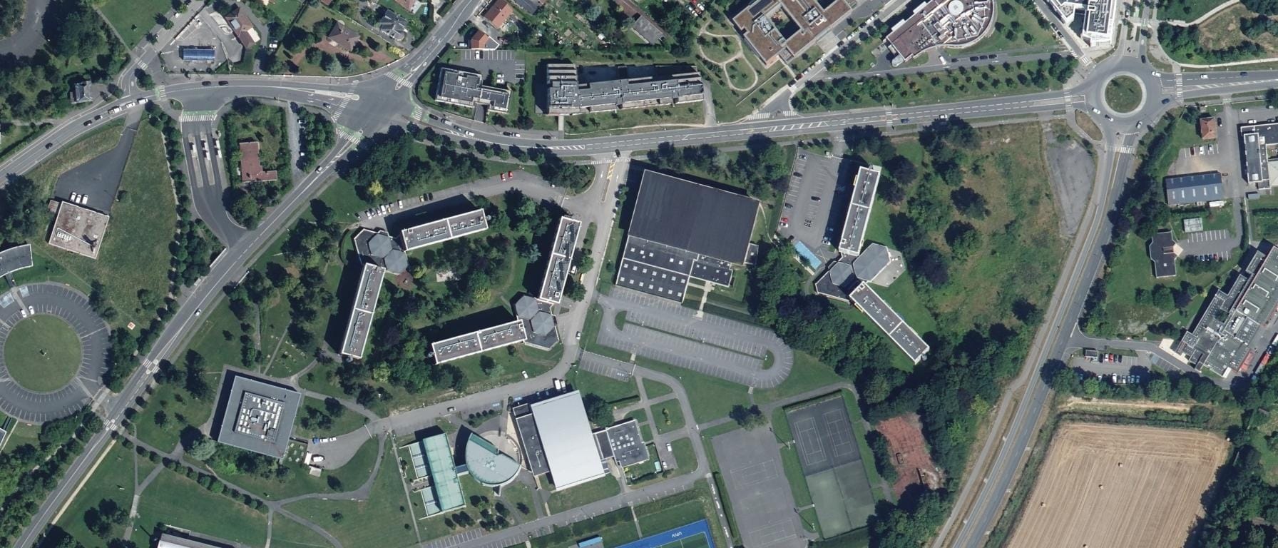 Vue aérienne de Université Amiens UFR médecine