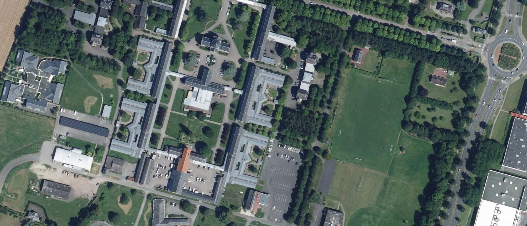 Vue aérienne de Institut de Formation en Soins Infirmiers – EPSM de la Somme
