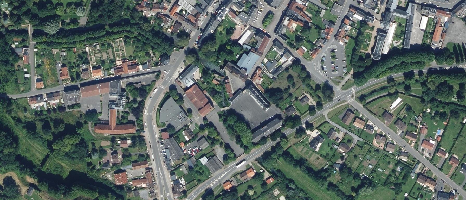 Vue aérienne de Site de formation d'apprentis Jean Bosco - UFA Montalembert Doullens