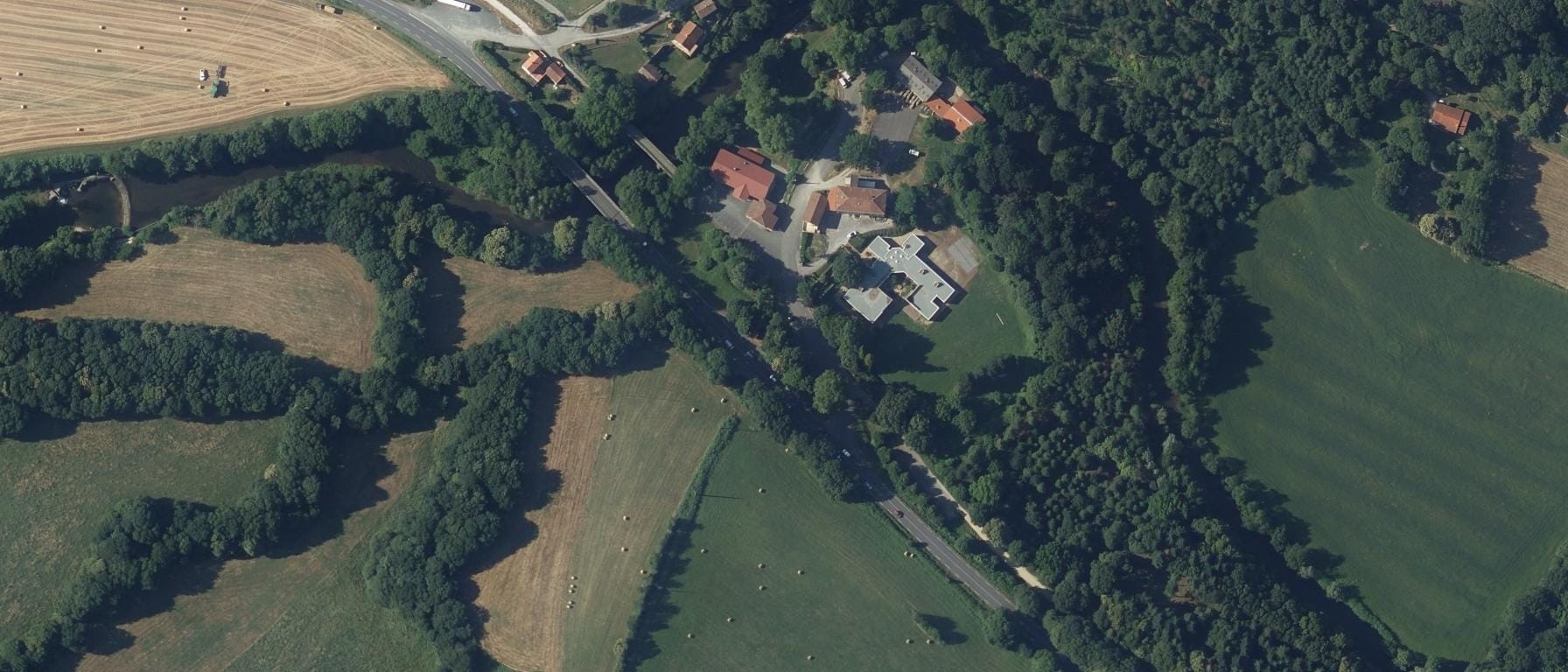 Vue aérienne de Lycée André Alquier à St Amans Soult