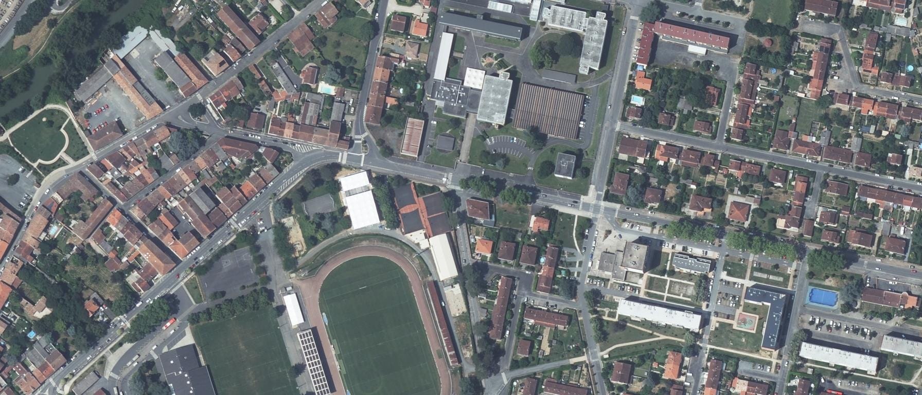 Vue aérienne de Lycée polyvalent Docteur Clément de Pémille