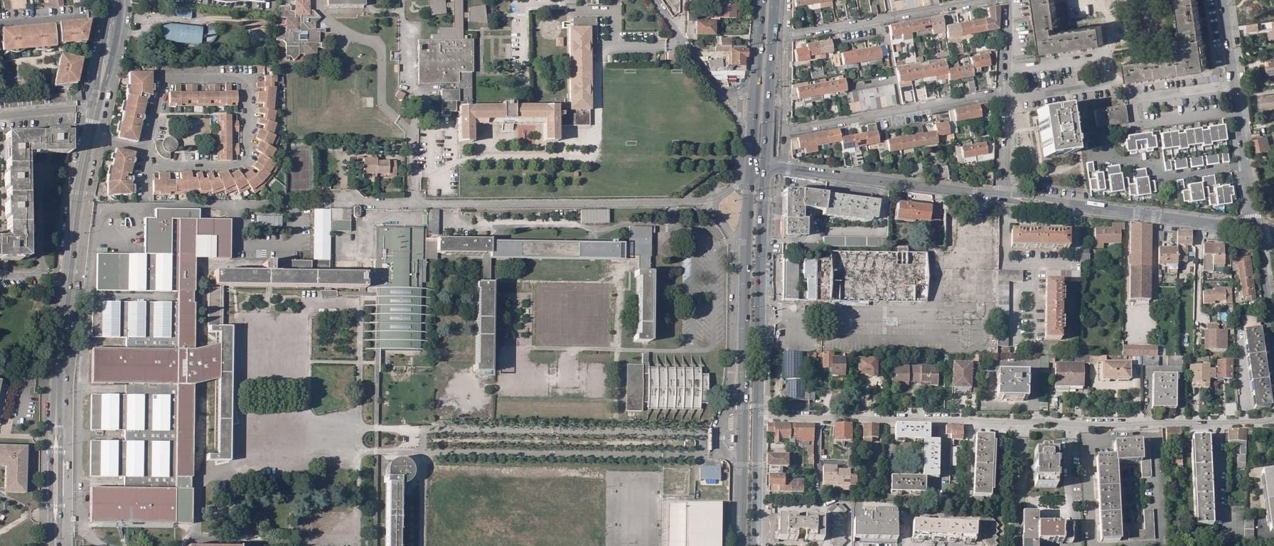 Vue aérienne de INSPE d'Avignon