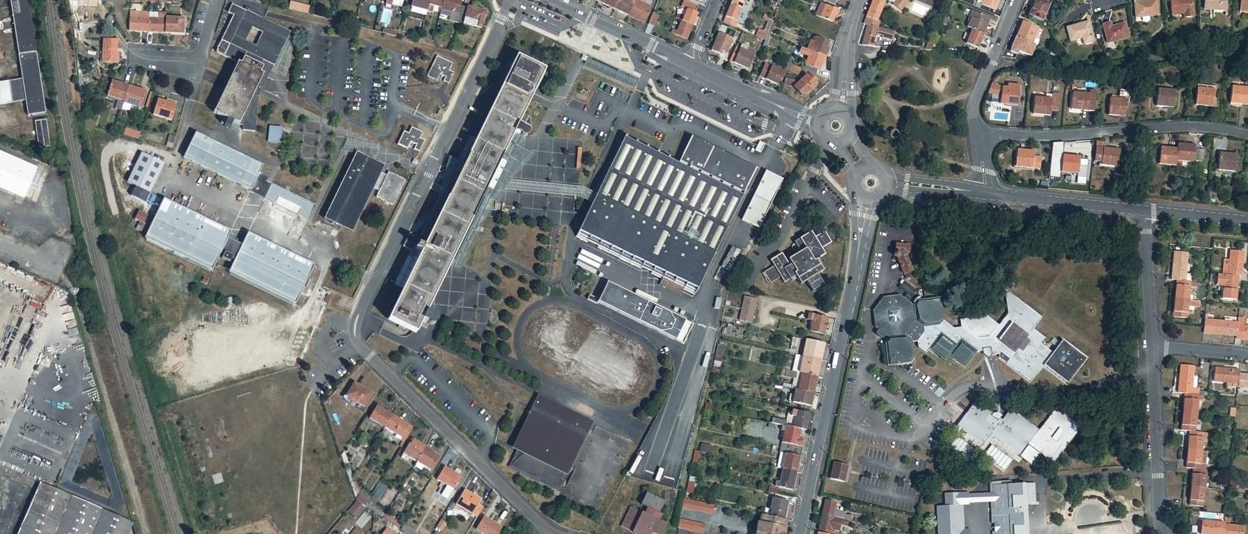 Vue aérienne de Lycée Polyvalent Rosa Parks