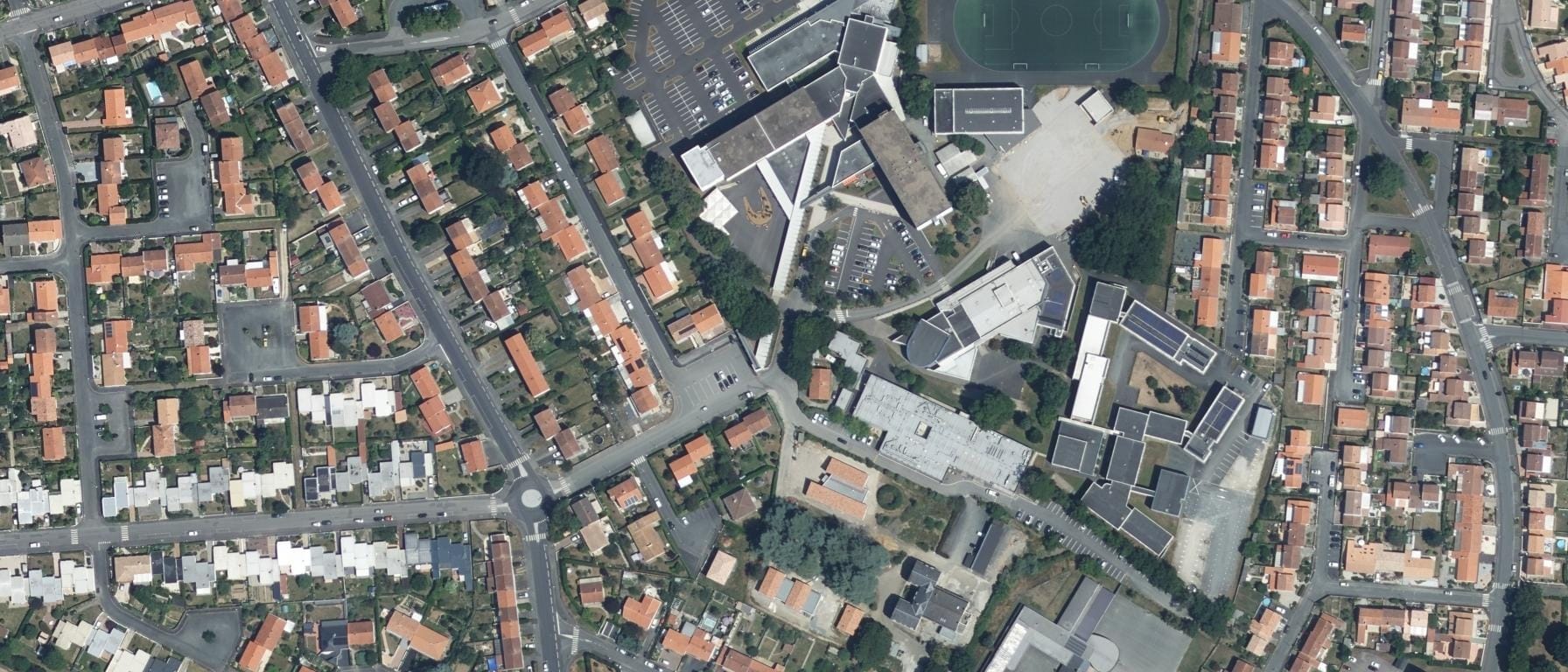Vue aérienne de Lycée Notre Dame Du Roc (La Roche-sur-Yon - 85)