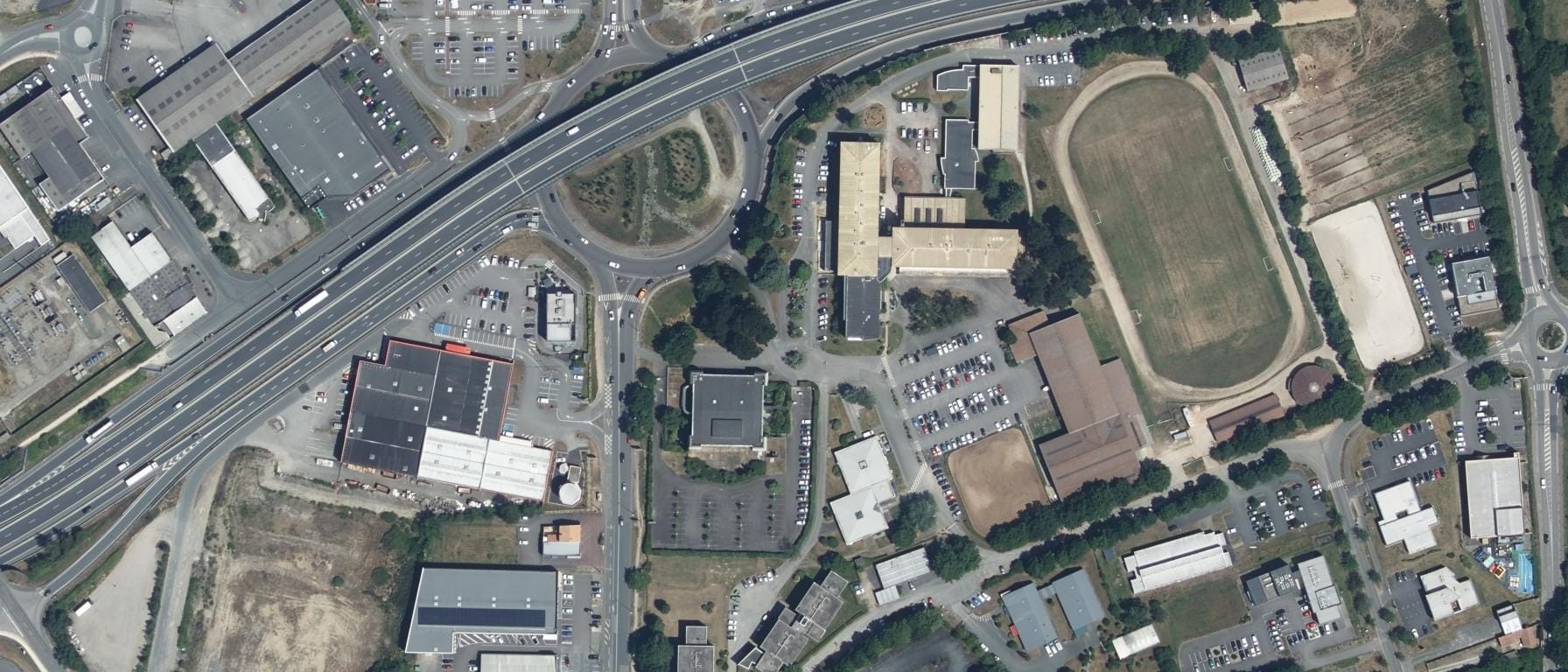 Vue aérienne de Lycée agricole Les Etablières