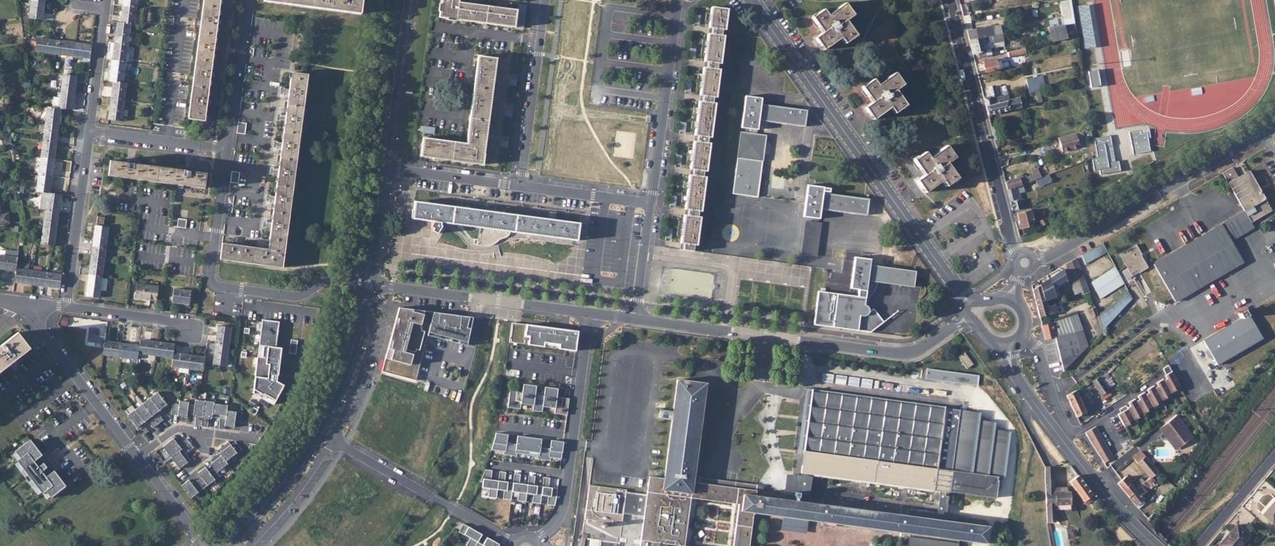 Vue aérienne de Cite Technique Edouard Branly
