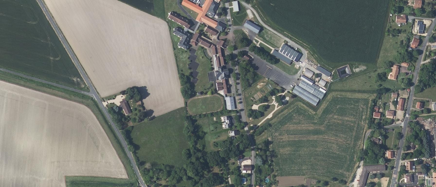 Vue aérienne de Lycée Professionnel Agricole Danielle Mathiron