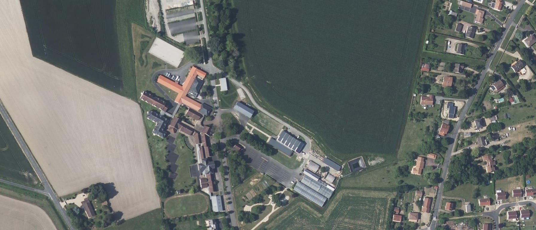 Vue aérienne de CFPPA de Thuré