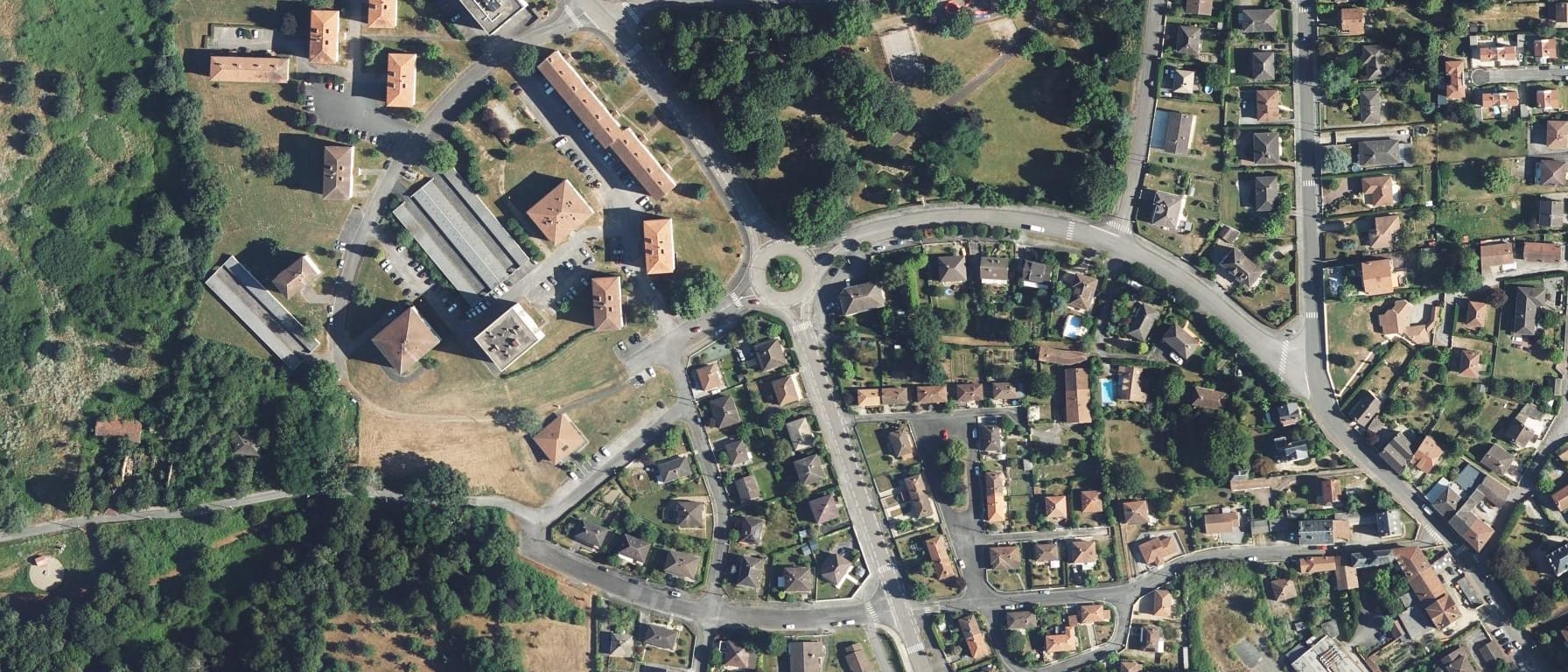 Vue aérienne de Lycée Paul Eluard