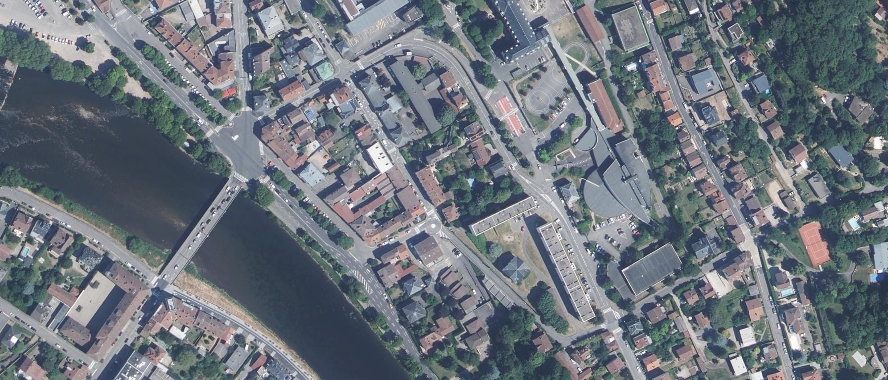 Vue aérienne de Lycée Claude Gellee