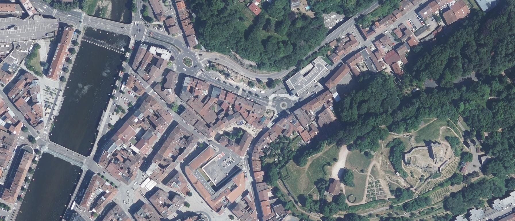 Vue aérienne de Université de Lorraine - Faculté de Droit, Sciences Economiques et Gestion - Site d'Épinal (88)
