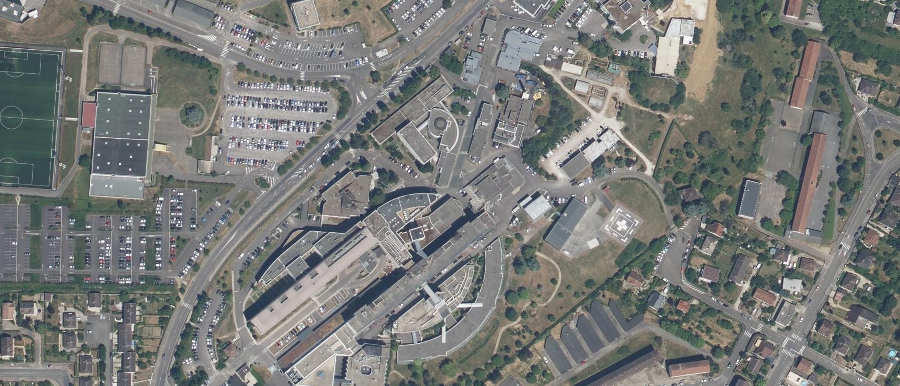 Vue aérienne de IFSI CH Auxerre