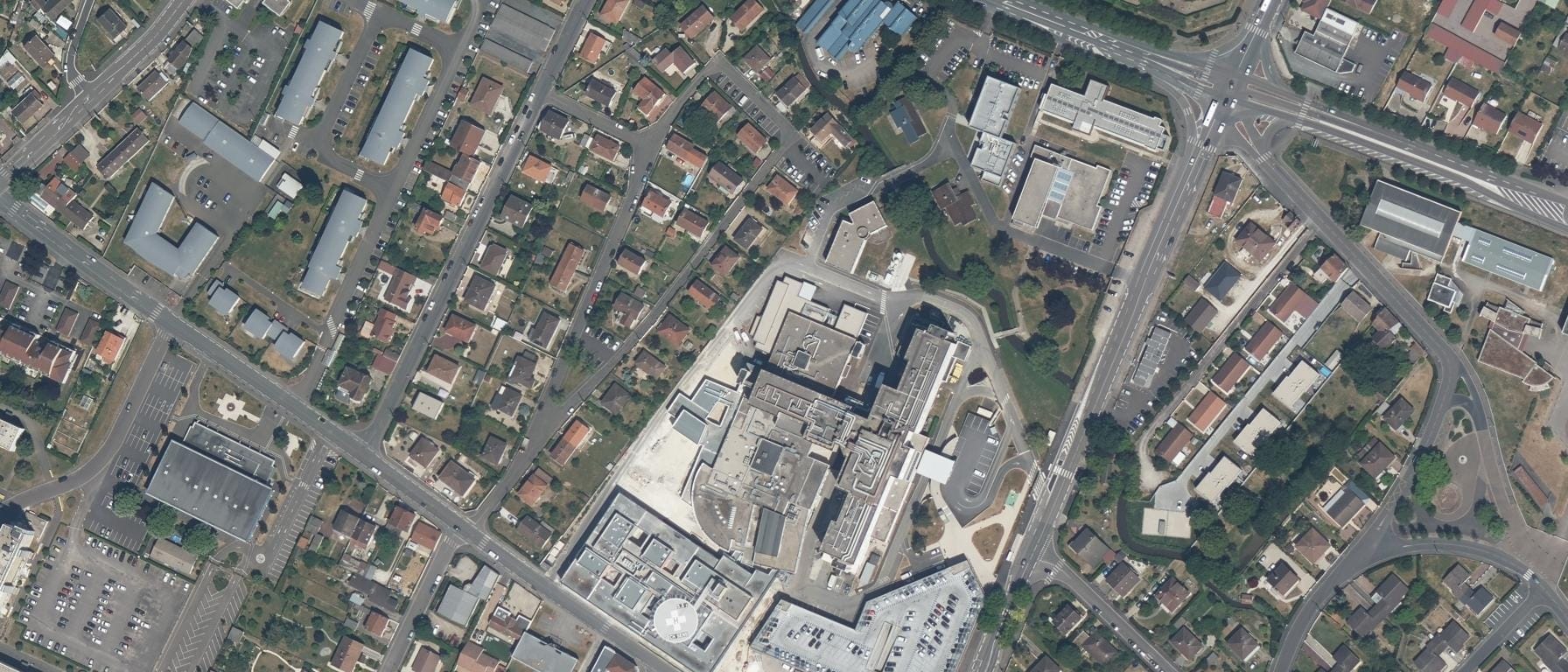 Vue aérienne de IFSI CH Sens