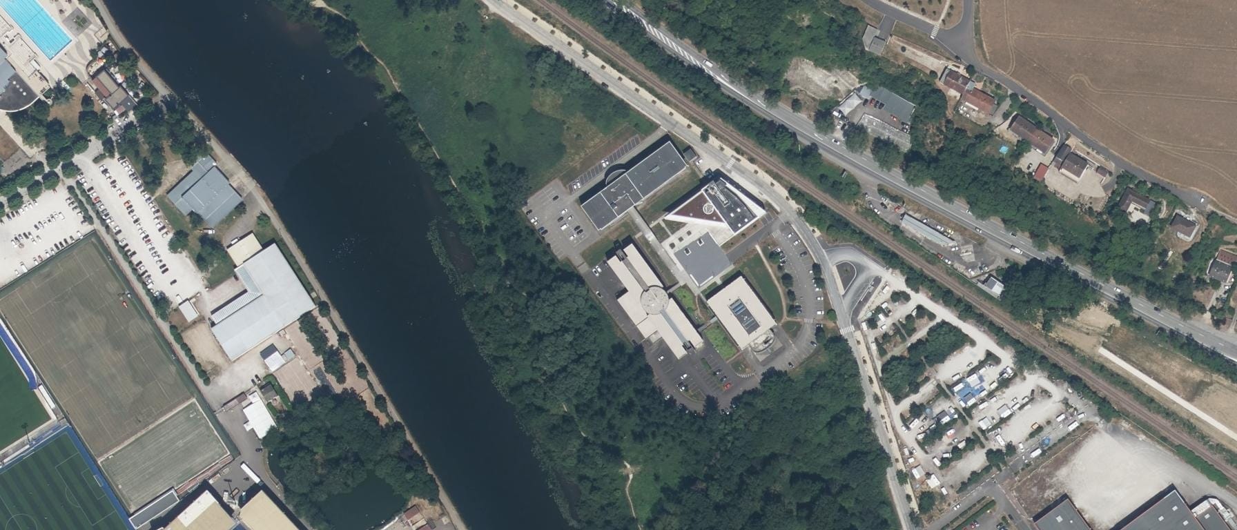 Vue aérienne de Université Bourgogne Europe - Site d'Auxerre