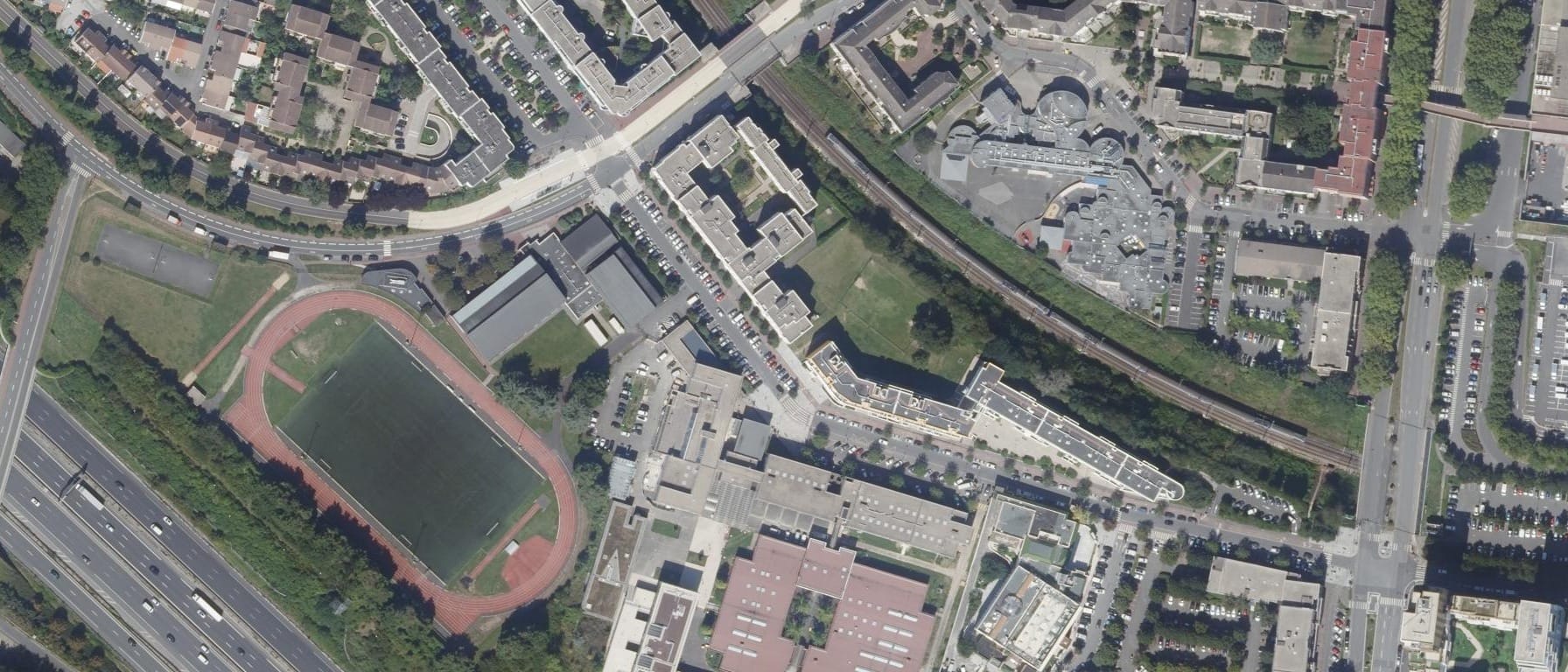 Vue aérienne de Lycée Georges Brassens