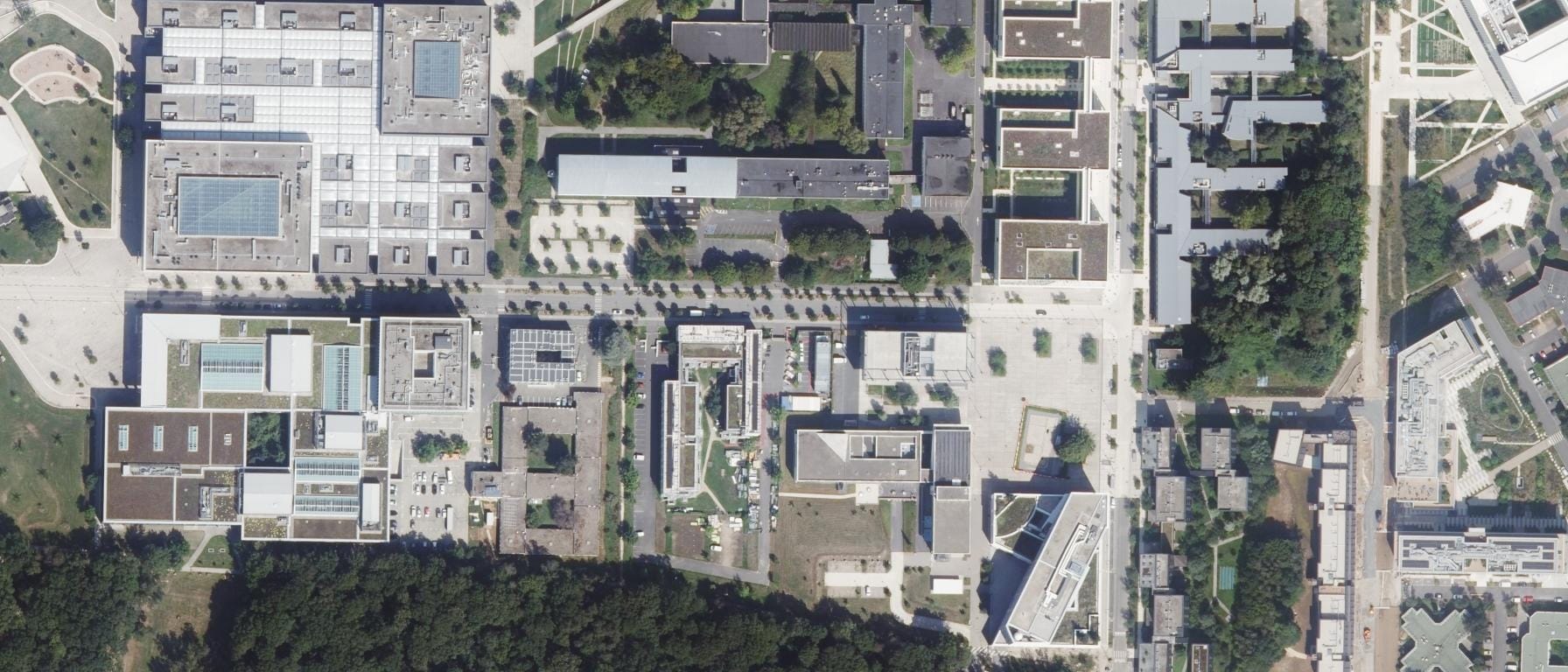 Vue aérienne de Polytech Paris-Saclay