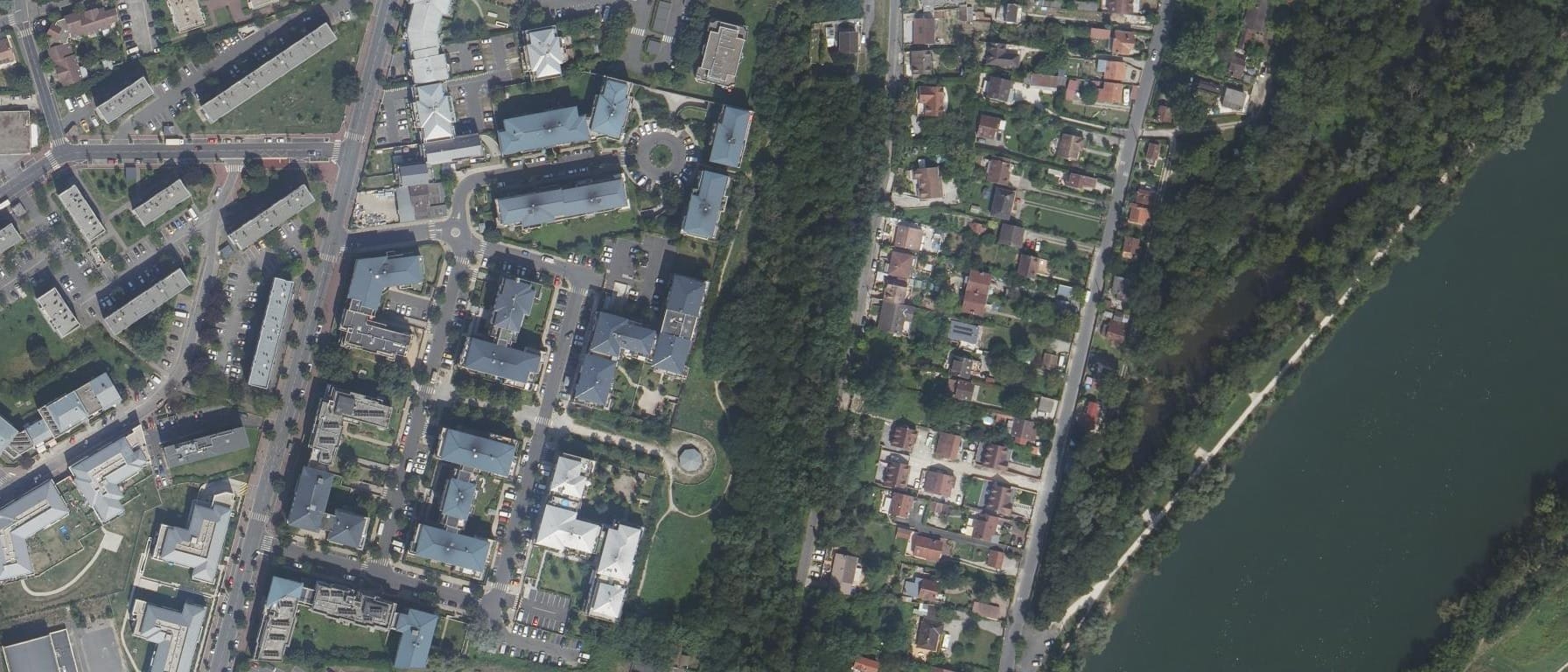 Vue aérienne de IFSI CH Sud Francilien (CHSF)