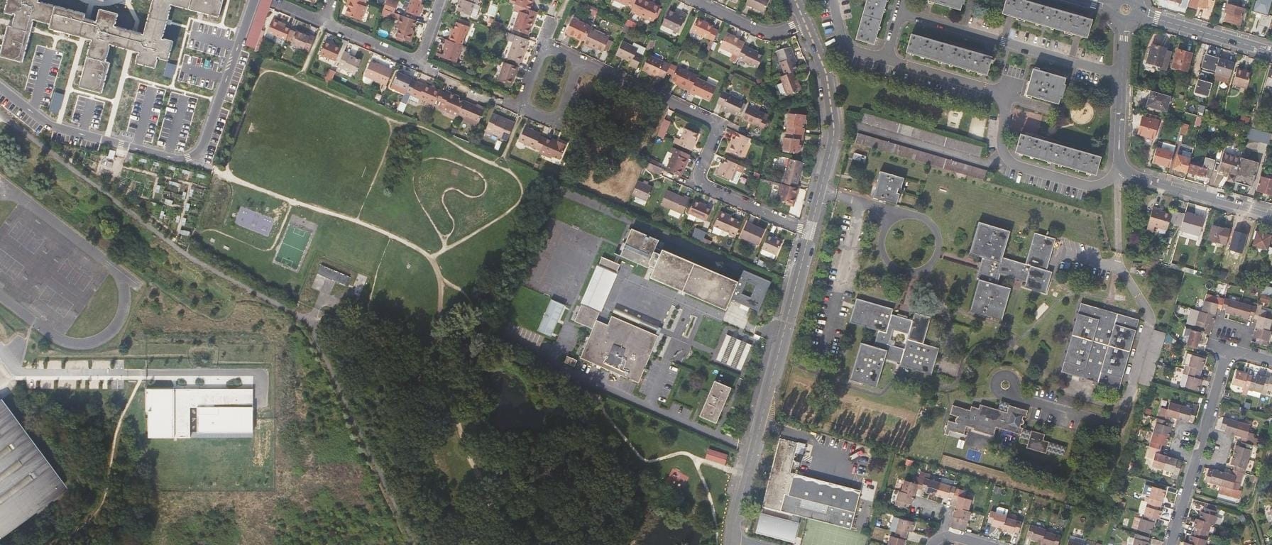 Vue aérienne de Lycée Paul Langevin