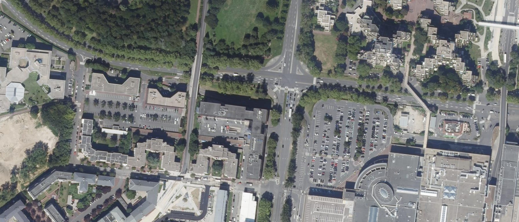 Vue aérienne de ASCENCIA Business School - Evry (Evry-Courcouronnes - 91)