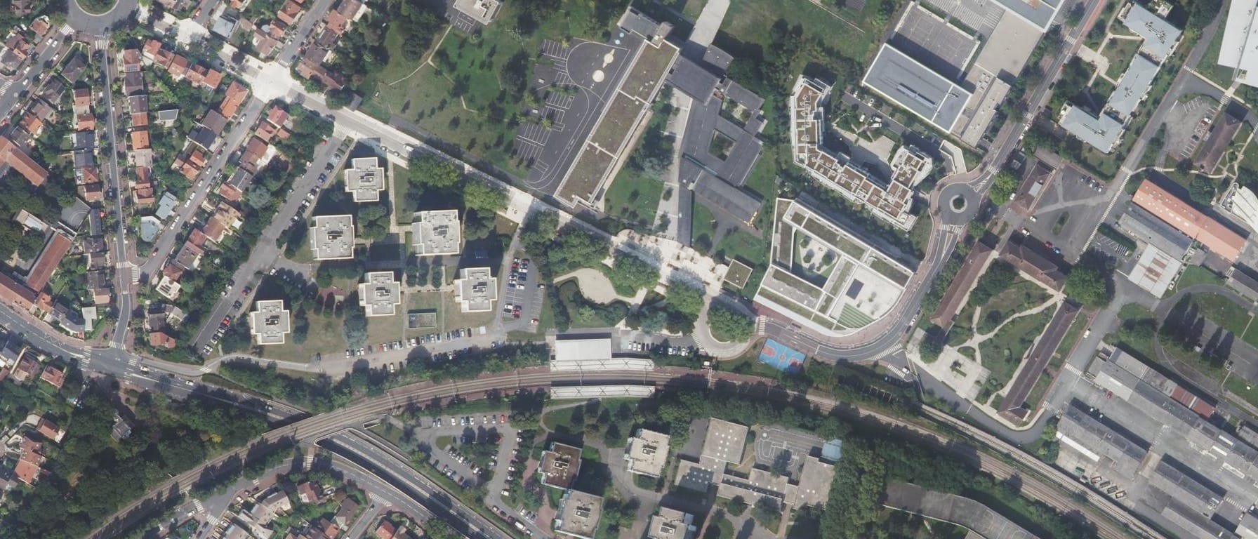 Vue aérienne de Lycée Descartes