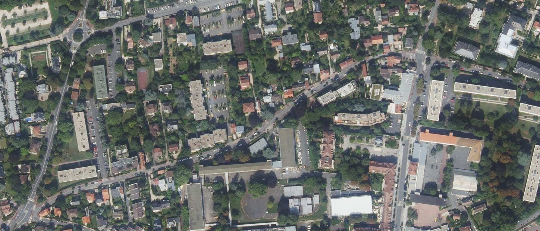 Vue aérienne de Lycée E. Mounier