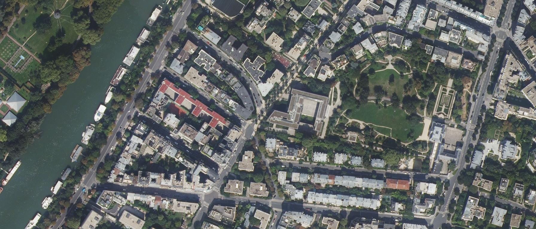Vue aérienne de Lycée de La Folie Saint-James