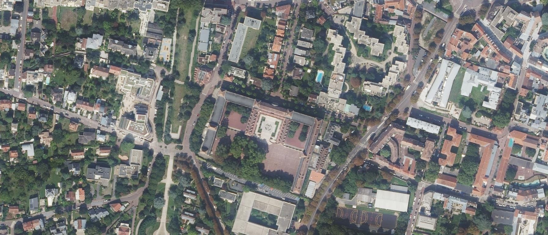 Vue aérienne de Lycée Marie Curie