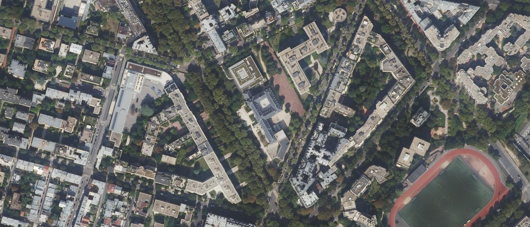 Vue aérienne de Lycée Sainte-Marie de Neuilly