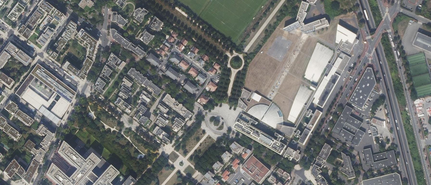 Vue aérienne de Lycée Galilée