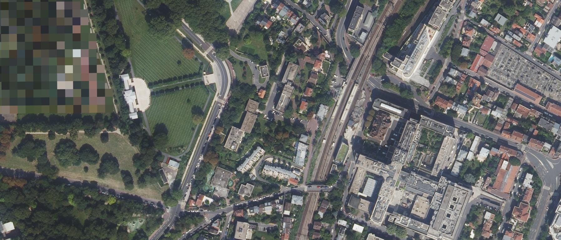 Vue aérienne de IFSI de l'Hôpital Foch