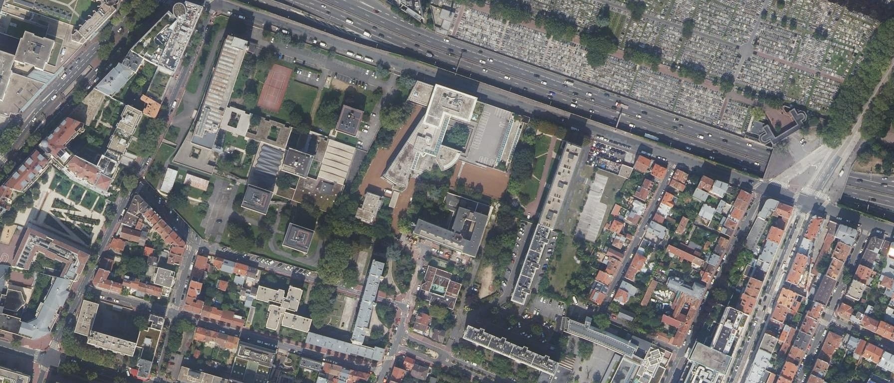 Vue aérienne de Institut de travail social et de recherches sociales - Site de Montrouge