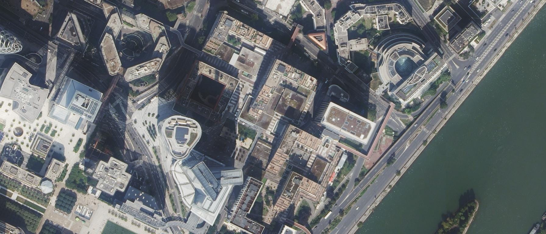 Vue aérienne de Ecole Supérieure de Gestion et Finance (Courbevoie - 92)