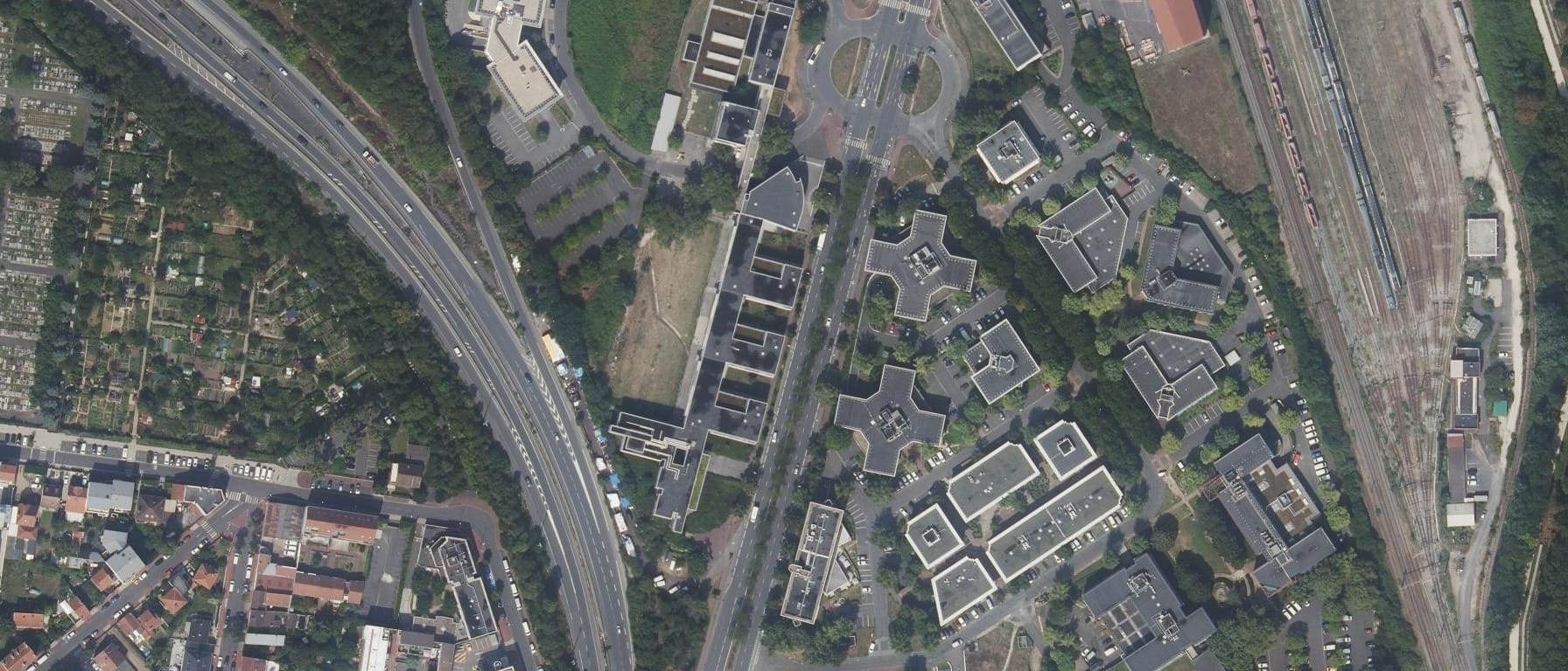 Vue aérienne de CY Cergy Paris Université - site de Gennevilliers