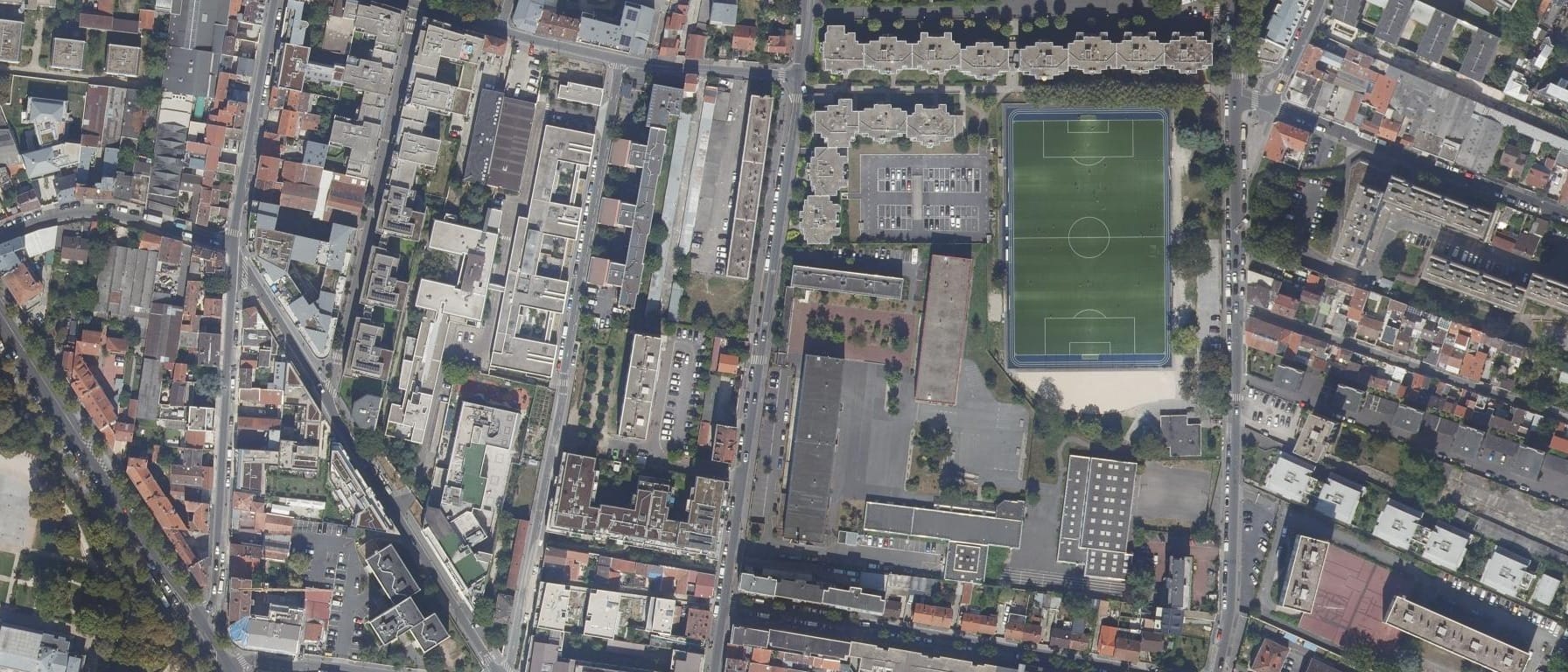 Vue aérienne de Lycée Henri Wallon