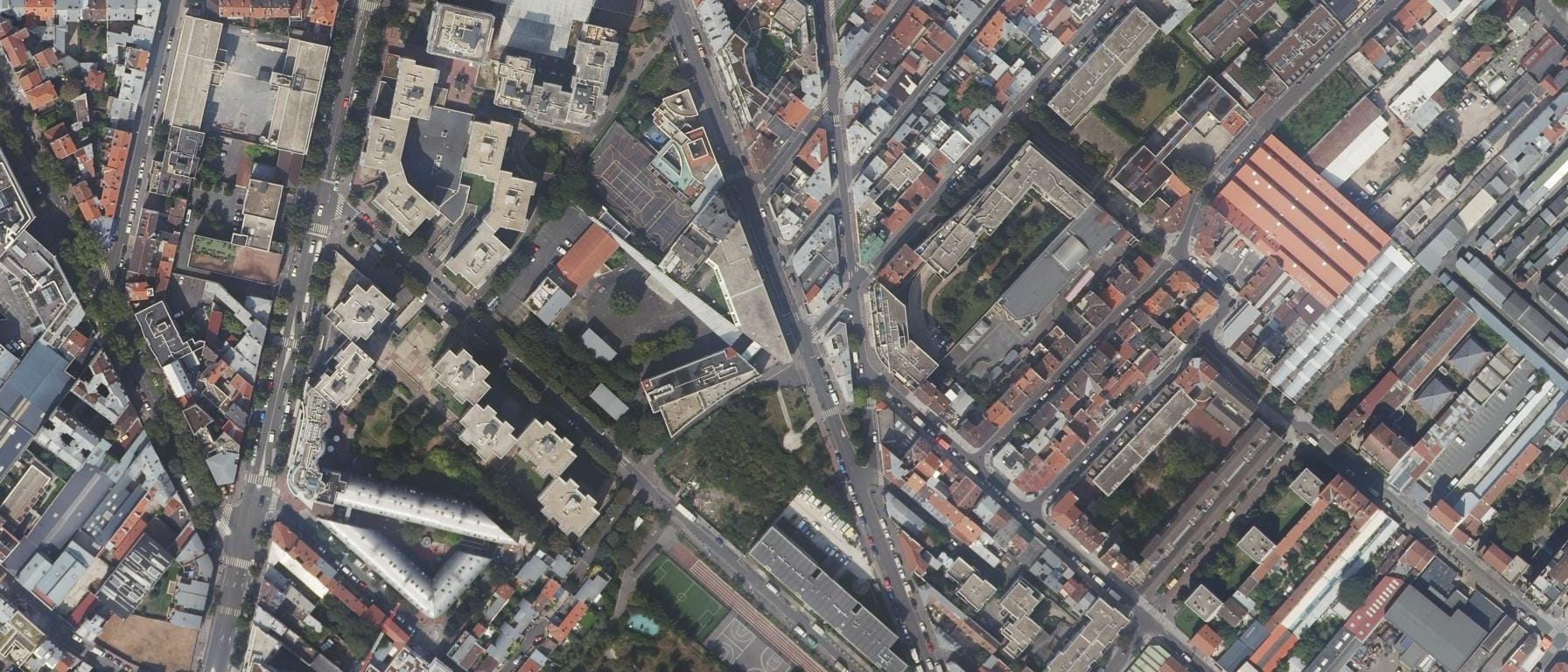 Vue aérienne de Lycée Auguste Blanqui