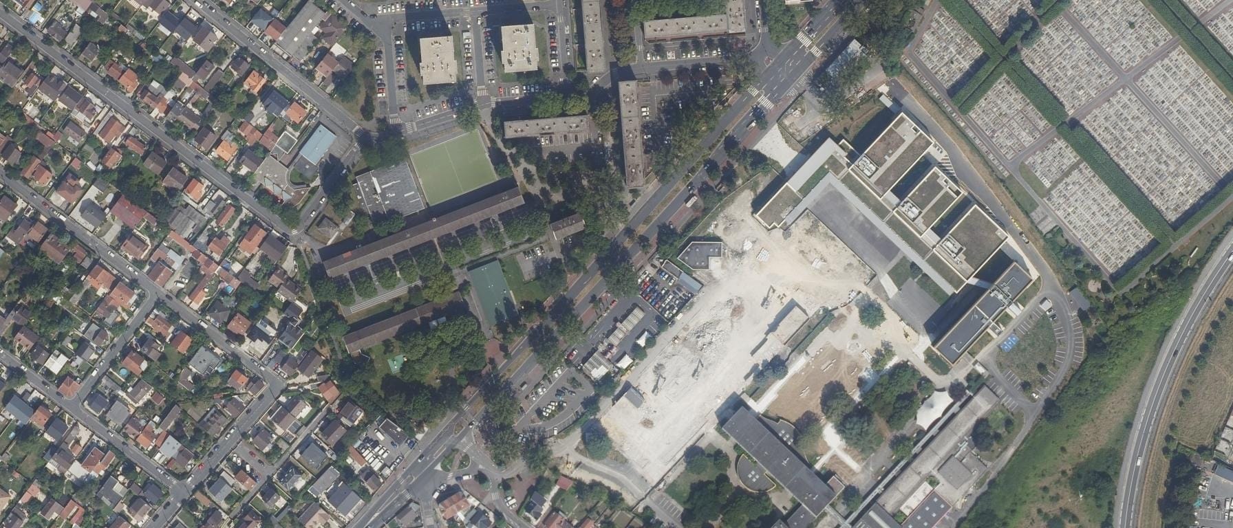 Vue aérienne de Lycée Voillaume