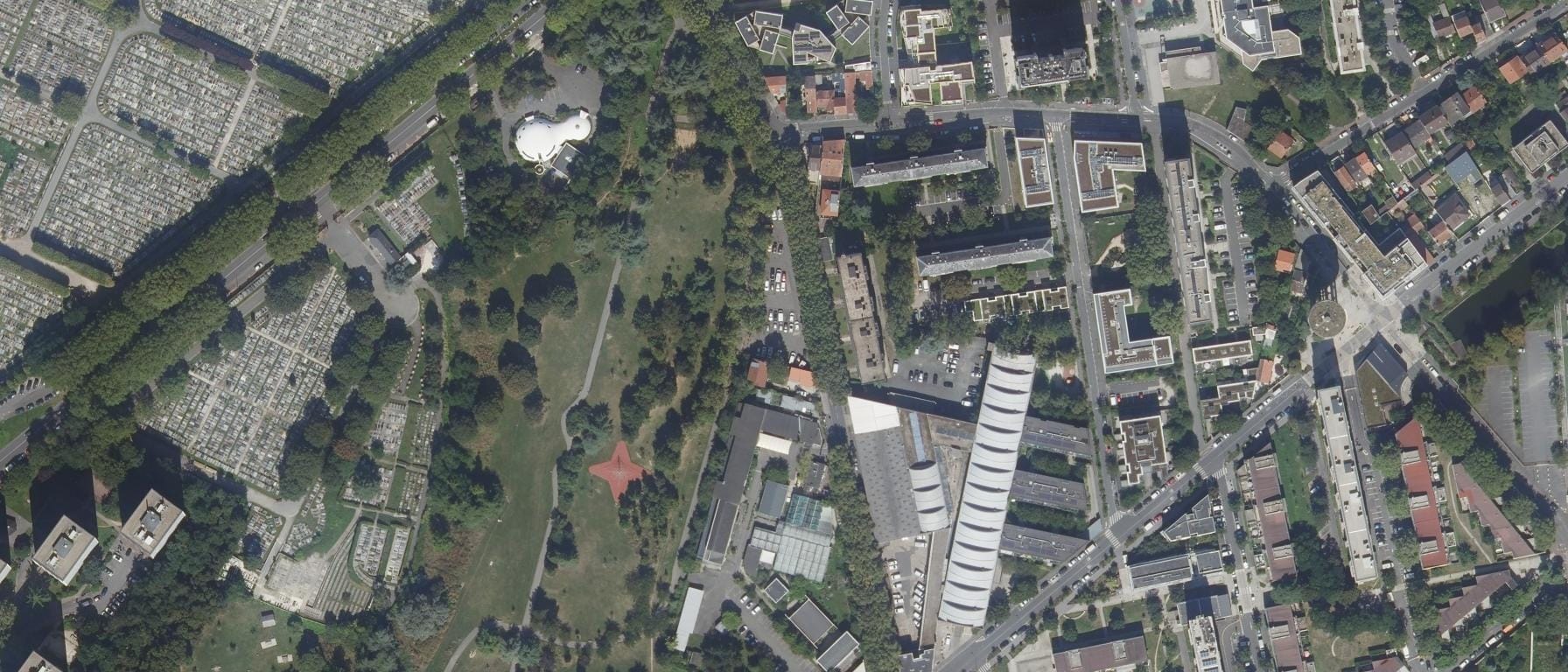 Vue aérienne de Lycée des Métiers de l'horticulture et du paysage