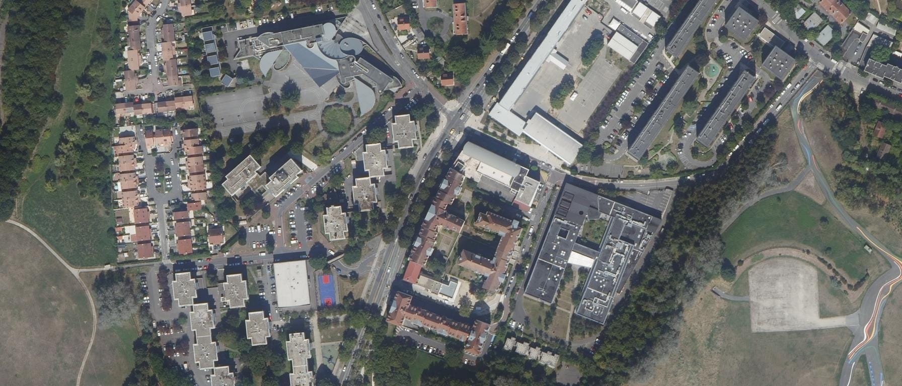 Vue aérienne de LYCEE TECHNOLOGIQUE PRIVE ROBERT SCHUMAN