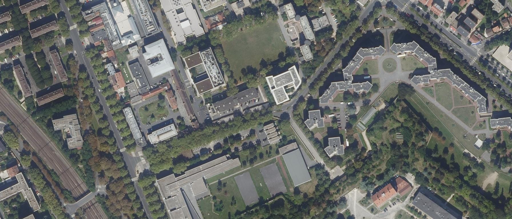 Vue aérienne de Lycée Eugene Delacroix