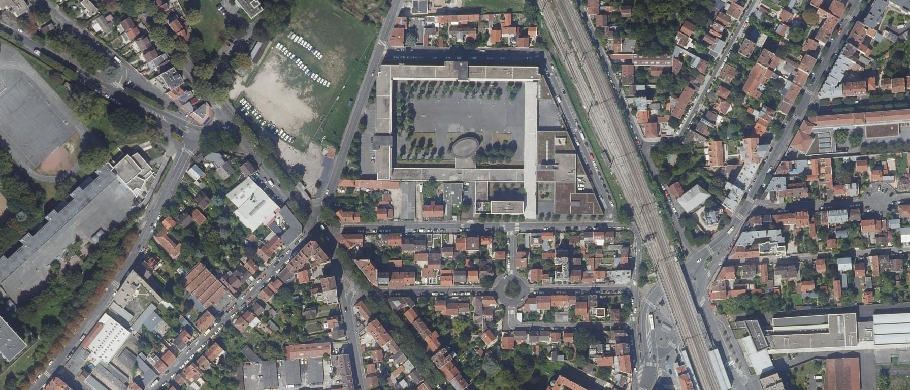 Vue aérienne de Lycée Jean Mace