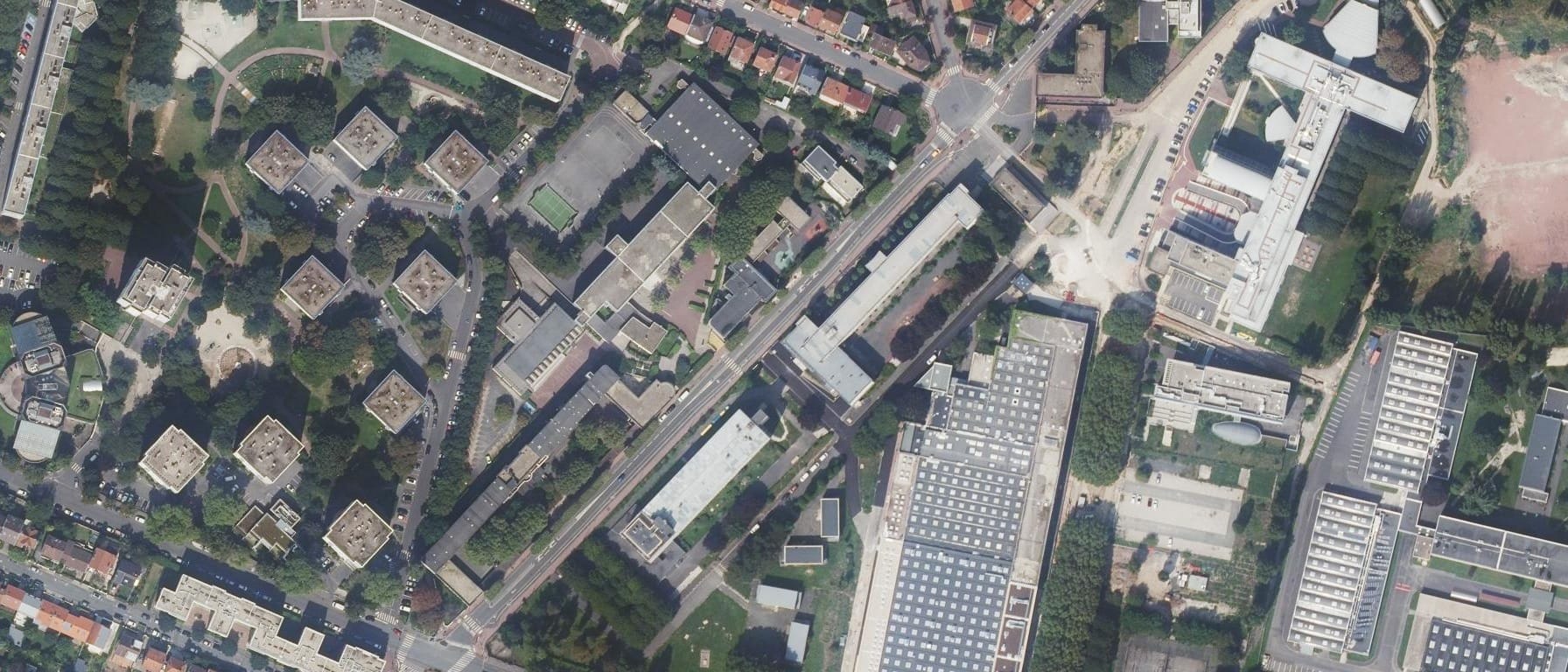 Vue aérienne de Lycée polyvalent de Cachan