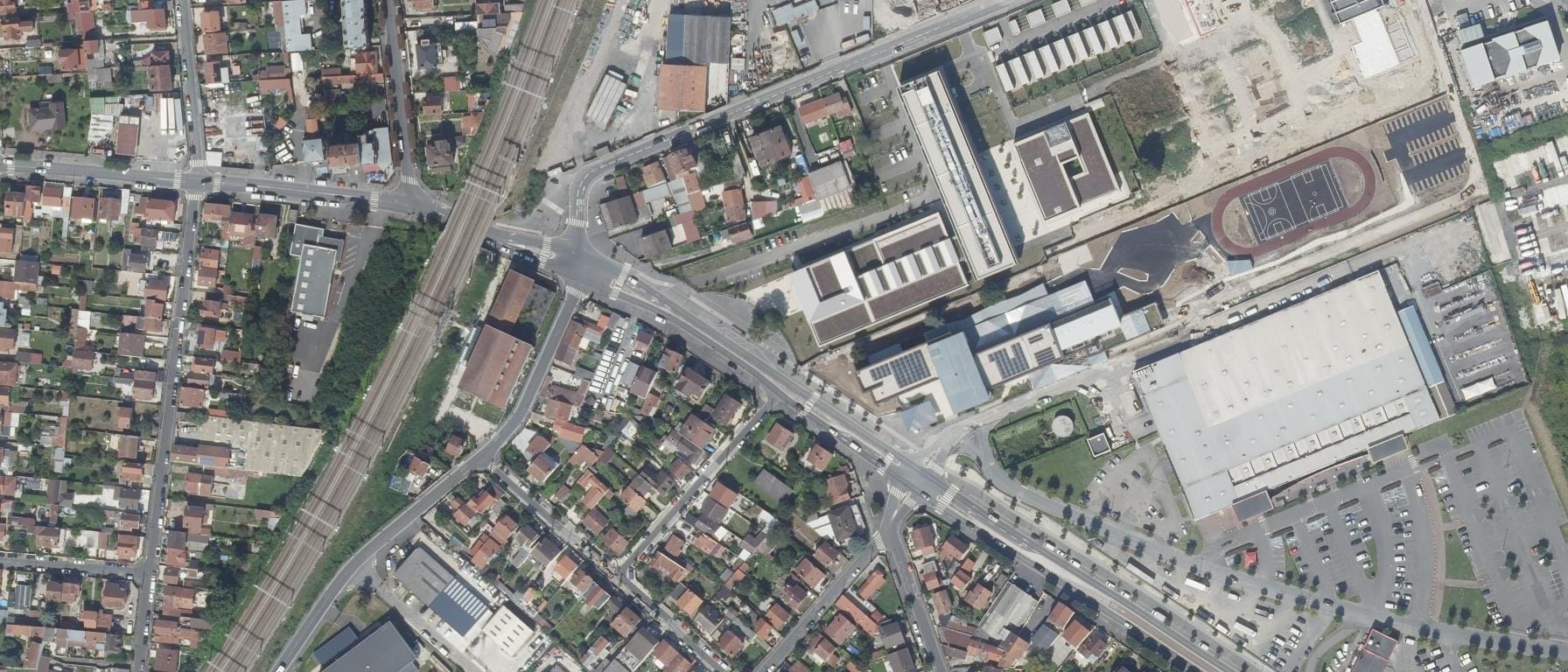 Vue aérienne de Lycée polyvalent Marianne (Ex-Lycée Georges Brassens)