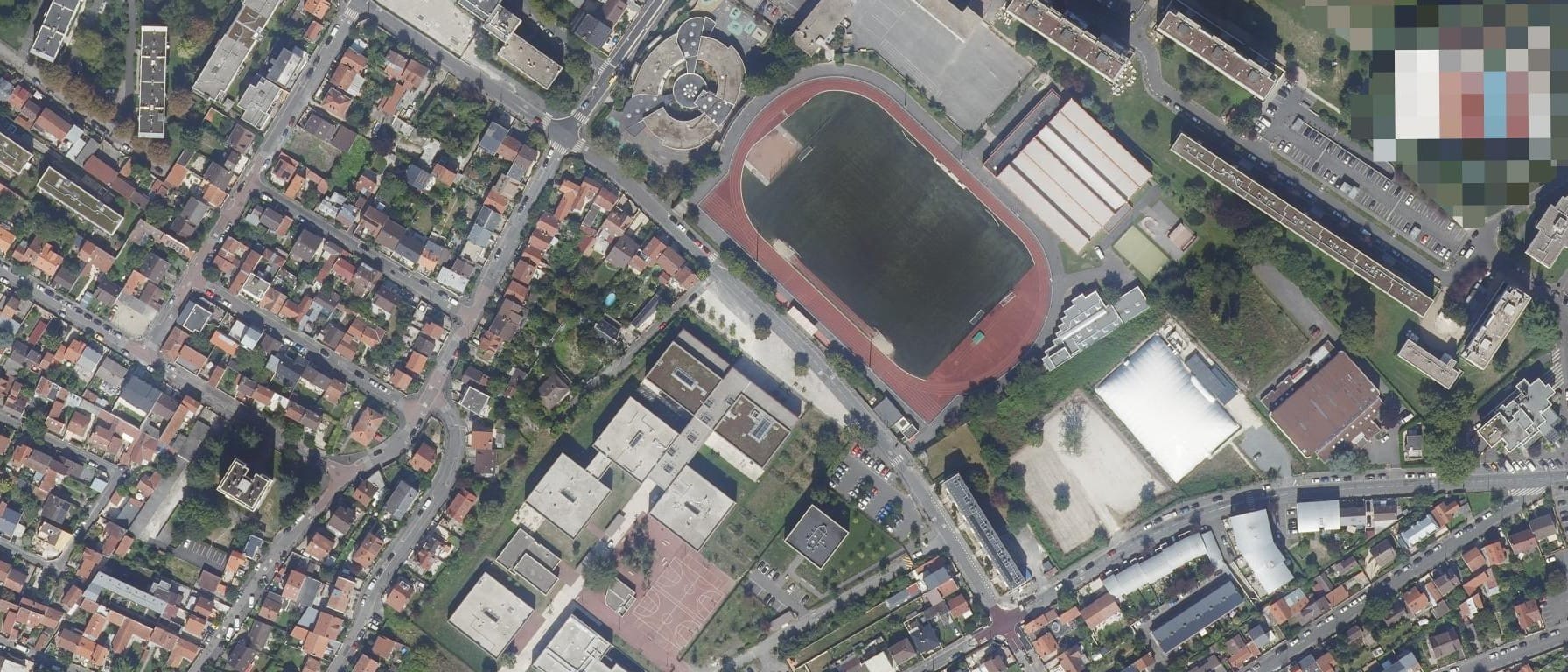 Vue aérienne de Lycée Darius Milhaud