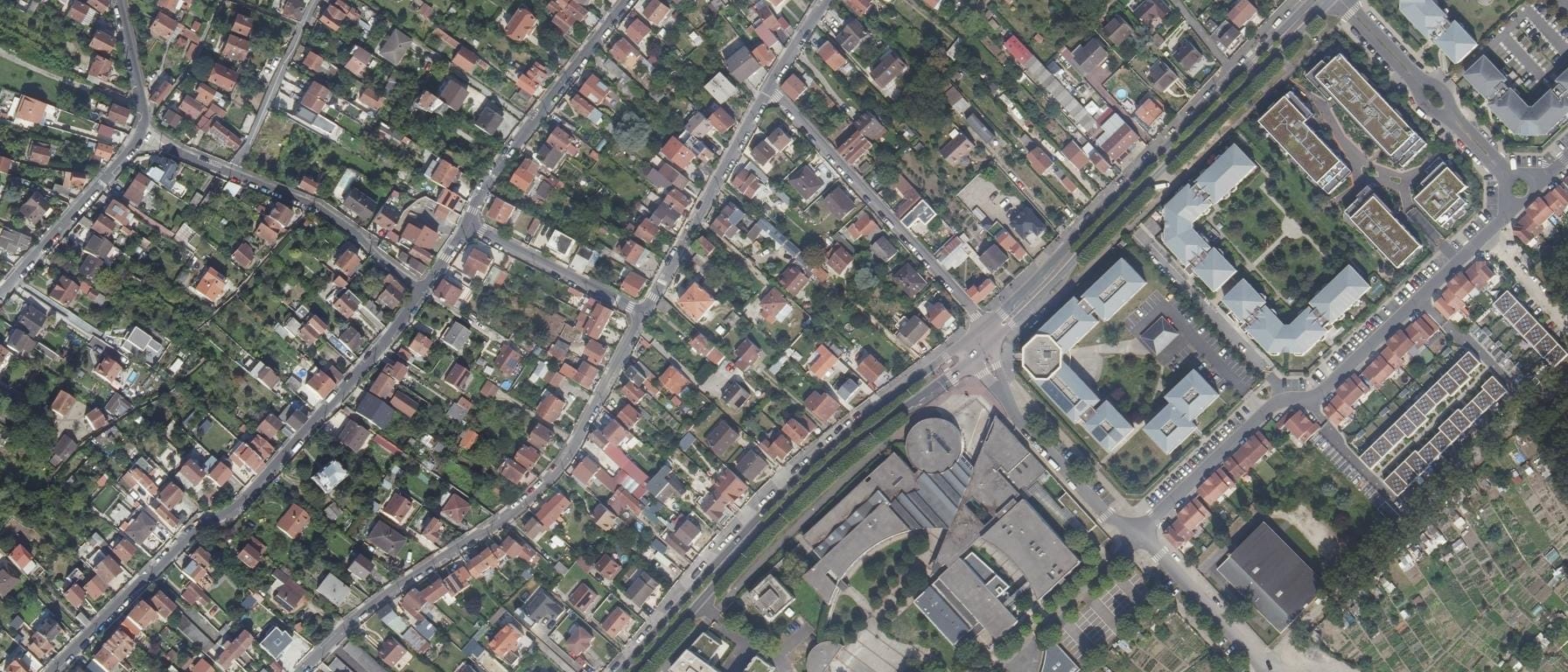 Vue aérienne de Lycée Francois Arago