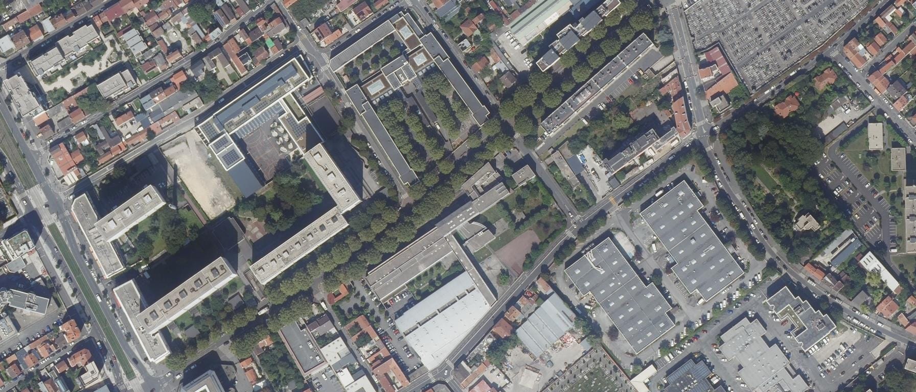 Vue aérienne de Lycée Fernand Leger